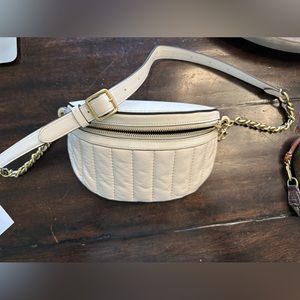 Coach chain belt bag with quilting